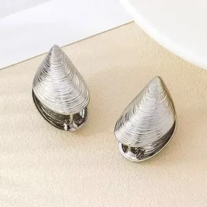 Authentic Celestial Tide Whispers: 18K Gold-Plated Seashell Huggies