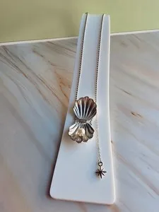 Authentic 18K Gold Plated Seashell Pearl Necklace Non Tarnish Star Charm Ocean Jewelry