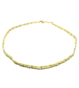 Authentic 18K Gold Plated Silver Greek Key Meander Necklace, Ancient Symbol of Infinity