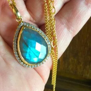Authentic Guardian of the Night Sky: Labradorite Pendant of Clarity and Purpose