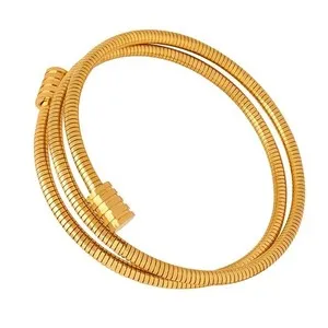 Authentic Multi-Layer Cuff Bracelets For Women Beaded Gold Plated Roun