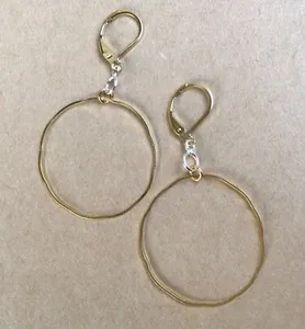 Authentic GOLD PLATED / STERLING SILVER HANDCRAFTED EARRINGS HANDMADE ARTISAN JEWELRY