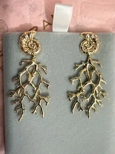 Authentic - Anabel Aram - 18k Gold Plated & Cubic Zirconia Drop Earrings