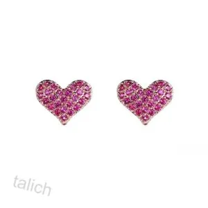 Authentic Radiant Rose Gold and Fuchsia Heart Talismans