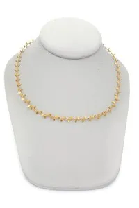 Authentic Gold Plated Sterling Silver 925 Leaf Necklace 17.75" Italy