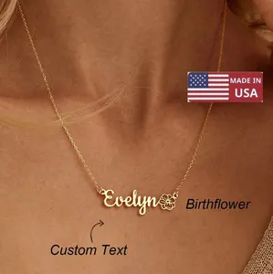 Authentic Celestial Bloom: Personalized Birth Flower Talisman in Radiant Gold