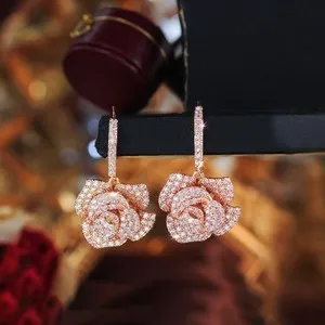 Authentic Celestial Blossom Ethereal Rose Gold Talismans - Radiant Aura Infusion Earrings