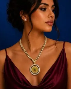 Authentic The Sacred Orbit: Gold-Plated Spinning Coin and Cuban Link Talisman
