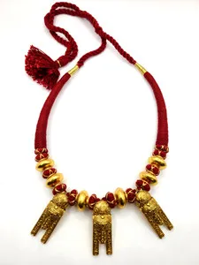 Authentic Divas Mantra Gold Plated 925 Sterling Silver Rudra Raksha Adjustable Necklace