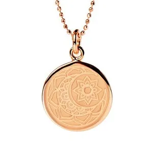 Authentic Mantra 14ct Rose Gold plated onto925 Moon & Sun Necklace 20inch RP£39 P14537 BOX