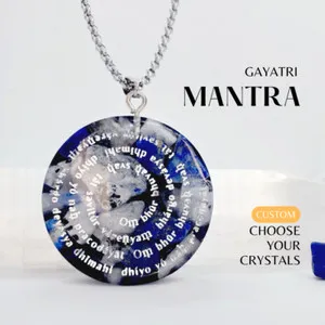 Authentic Gayatri Mantra Custom Orgone Energy +50 crystals. Harmony, Clarity, Meditation