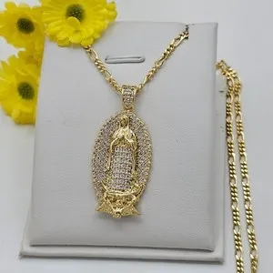 Authentic Sacred Light of Guadalupe: 14K Gold Plated Crystal Amulet