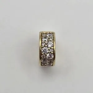 Authentic Celestial Whisper: 14K Gold‑Plated Crystal Charm of Illuminated Grace