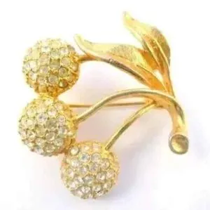 Authentic Celestial Harvest Moissanite Leaf Brooch - Talisman of Abundance and Vitality