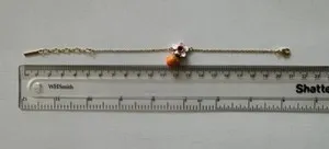 Authentic Les Nereides Fruit & Flower Yellow Gold Plated Chain Bracelet