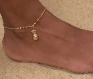 Authentic Tropical Protection: Pineapple Anklet for Abundance and Joy