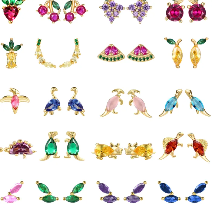 Authentic Dino-Mite Protection: Whimsical Zircon Dinosaur Guardians