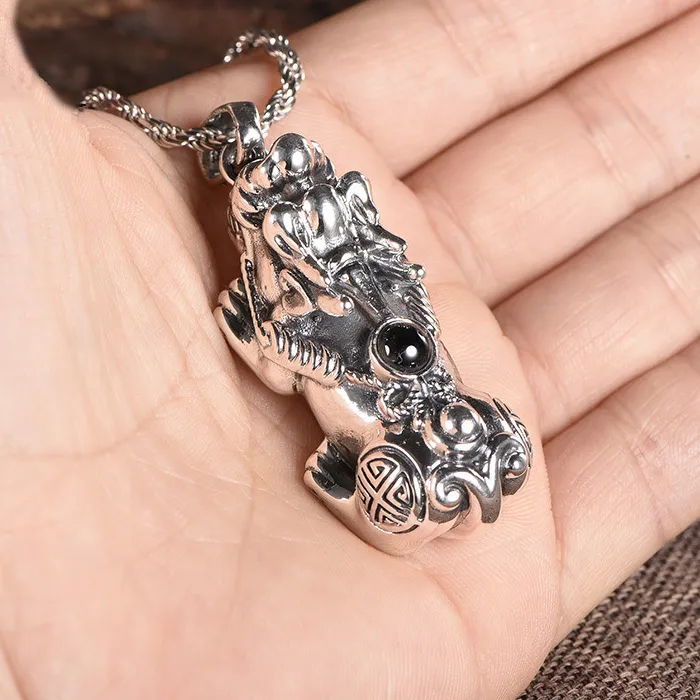 Authentic Wealth Animal Pixiu Pendant Necklace Male Sweater Chain Relief Coin Projection God Of Wealth Necklace Jewelry