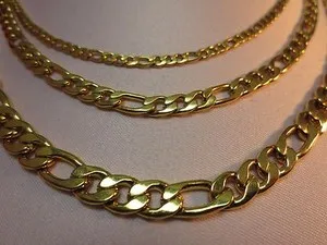 Authentic The Infinite Weaver: Gold-Plated Figaro-Rope Resonance Chain
