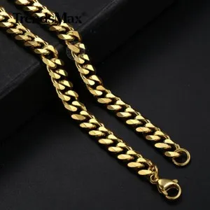 Authentic Eternal Spiral of Light - Dual‑Tone 5/7 mm Curb Cuban Link Chain, Gold‑Kissed Silver Aura