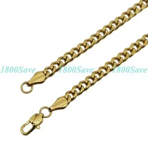 Authentic Elevate Your Essence: 18K Gold Plated Miami Cuban Link Chain Necklace