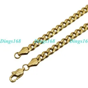 Authentic Celestial Radiance: 18K Gold-Plated Miami Cuban Chain of Solar Vitality