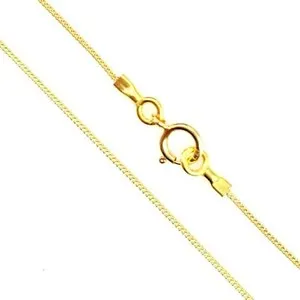 Authentic Gold Plated Sterling Silver Tiny Curb Chain Necklace 16-36 inch