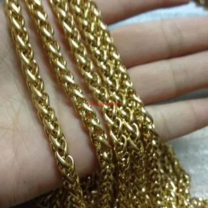 Authentic 16"-32" 5mm Gold Plated Link Chain Necklace Men Jewelry
