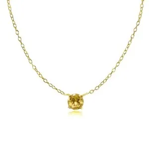 Authentic Radiant Solar Bloom Citrine Gold-Plated Talisman