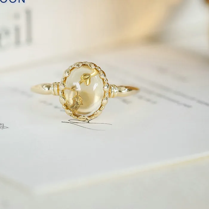 Authentic The Golden Hearth Citrine Ring Of Abundance