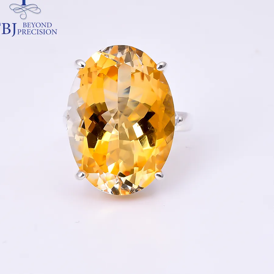 Authentic Radiant Solar Sunfire Citrine Ring In Sterling Silver