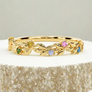 Authentic Triple Stone Mothers Ring 14k Gold Plated,Custom Family Ring, Dainty 3 Stone