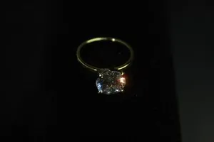 Authentic Princess Cut Crystal Stone Gold plated Ring