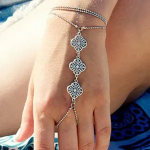 Authentic Celestial Glow Retro Bangle & Finger Ring – Golden Enchantment Talisman