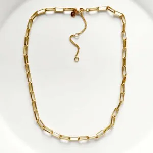 Authentic 16" Madewell Gold Plated Chain Necklace Retro Women Party Vacation Jewelry