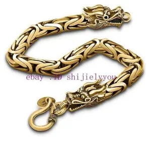 Authentic Retro Gold plated Vintage Dragon Bracelet Unique Elegant Trendy Bangle Jewelry