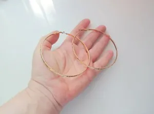 Authentic Celestial Orbit Textured Gold Talisman Earrings - Sacred Geometry Hoops