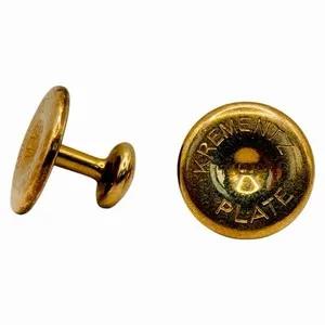 Authentic Vintage Krementz Gold Plated Stud Collar Button Pair Eclectic-Grandpa Retro Set