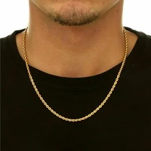 Authentic 14k Gold Plated Over 925 Sterling Silver Italian Rope Chain Diamond-Cut 2.00mm