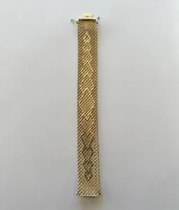 Authentic 18K Gold Plated Italian Mesh Bracelet