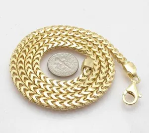 Authentic Celestial Square Franco Chain: 4.2 mm Gold‑Plated Silver Necklace for the Modern Alchemist