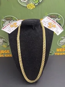 Authentic The Sovereign Serpent 8mm Italian Cuban Link Chain in 14K Gold Over Sterling Silver