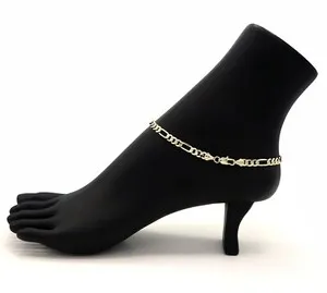 Authentic Golden Figaro Anklet of Eternal Rhythm - 5mm 14K Gold-Plated Ankle Talisman