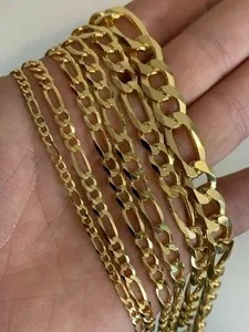 Authentic The Alchemist's Cadence: Italian Figaro Chain in 14K Gold and Sterling Silver