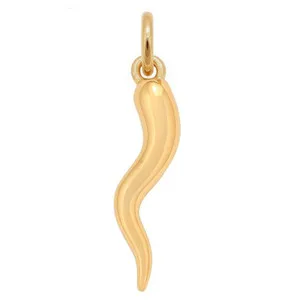 Authentic The Fiery Heart of Fortuna: 18K Gold-Plated Cornicello Amulet