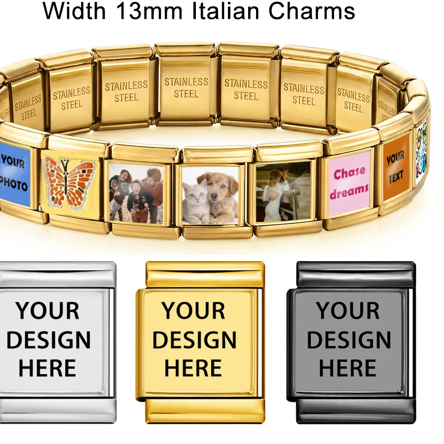 Authentic The Chronicle Link: Bespoke Memory Charm for 13mm Italian Bracelets