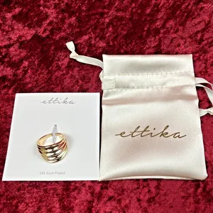 Authentic Celestial Stacked Band Ring – 18K Gold‑Plated Aura Amplifier (Size 10)