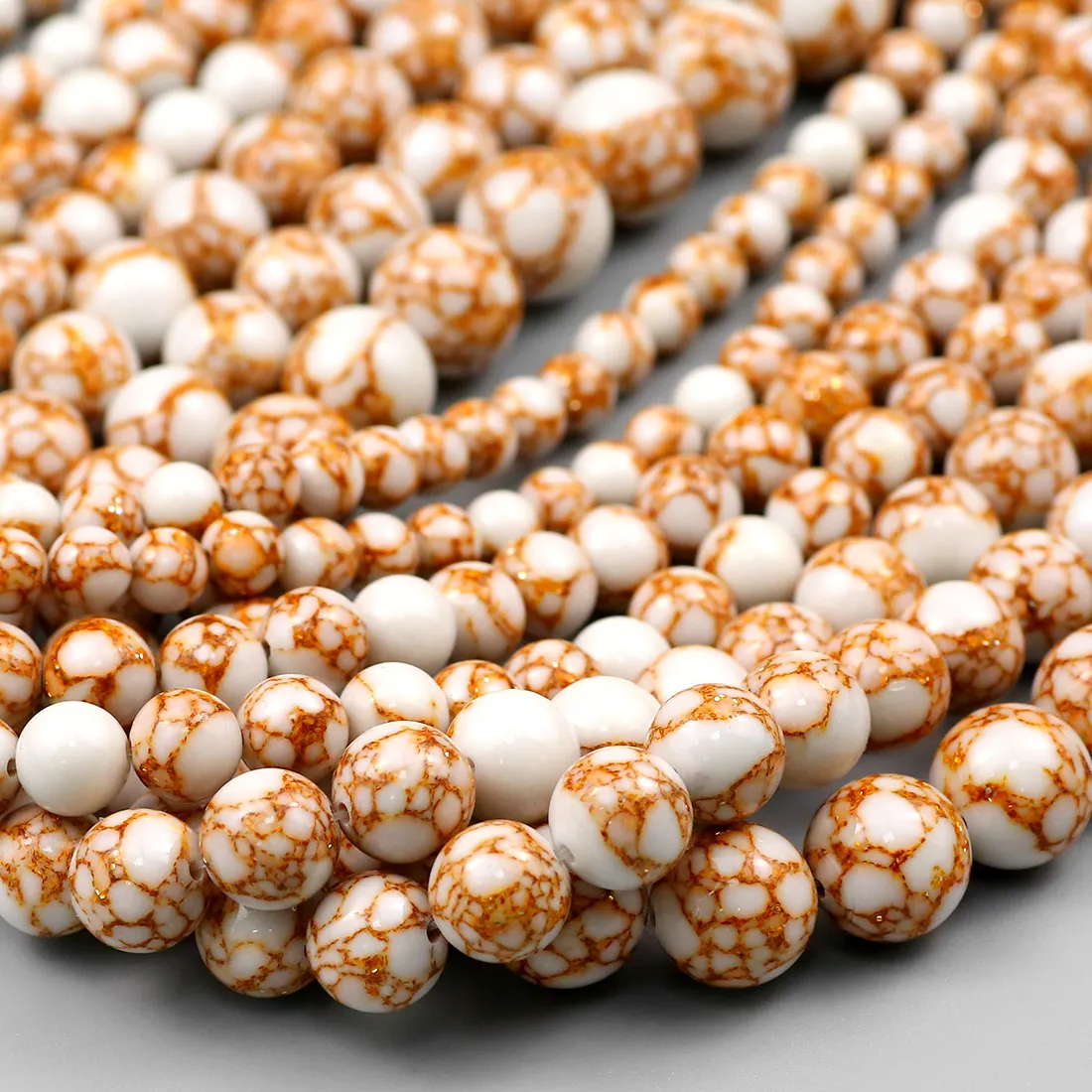Authentic 4/6/8/10/12mm Synthetic Stone Beads Turquoise Round Beads For DIY Jewelry Making Bracelets Necklaces Handicraft Accessories 15"