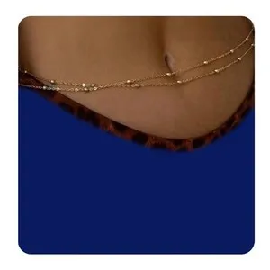 Authentic Embracing Solar Radiance: 14K Gold Plated Waist Chain