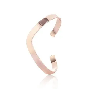 Authentic SEXY SPARKLES Trendy Jewelry Chevron Open Cuff Bangle Gold Plated V-shap